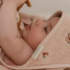 Little Dutch Cape de bain brodée Blossom (75 x 75 cm)