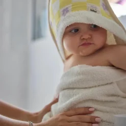 BEBEL Cape de bain Comme un bonbon Romy damier jaune