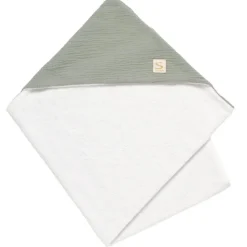 Online Cape de bain en gaze de coton Sauge (75 x 75 cm) Cape De Bain