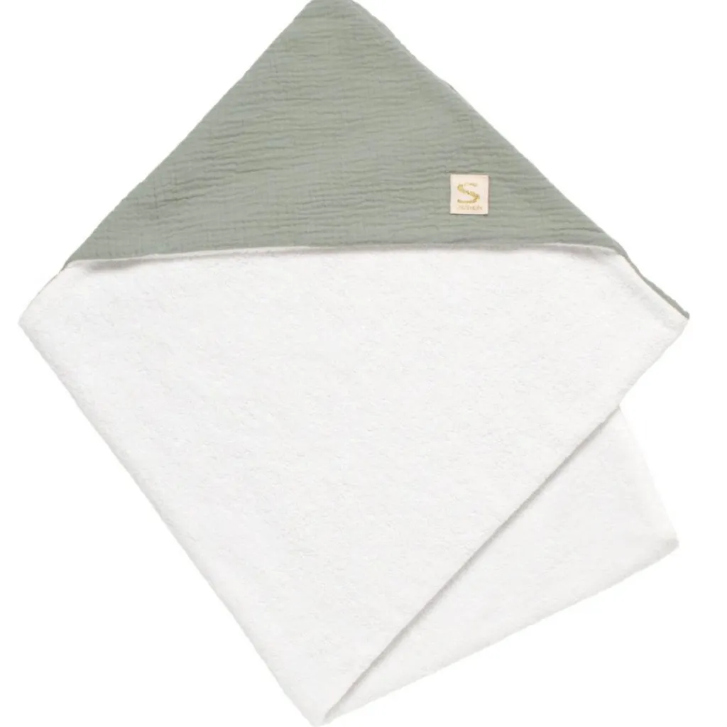 Online Cape de bain en gaze de coton Sauge (75 x 75 cm) Cape De Bain