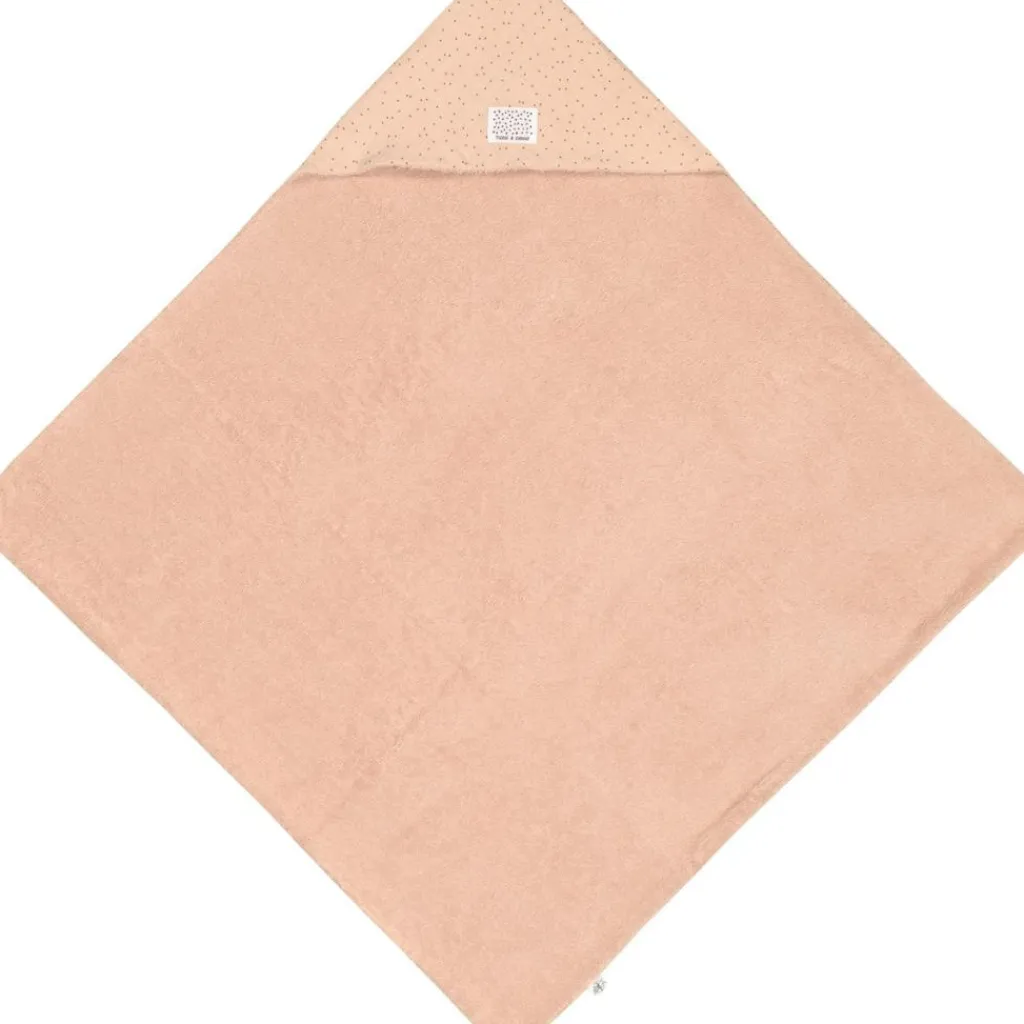 Lässig Cape de bain en mousseline-terry Pois rose-pêche