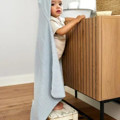 Best Cape de bain en mousseline-terry bleu poudré Cape De Bain