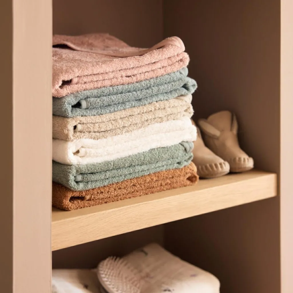 Jollein Cape de bain en éponge Wild Rose (75 x 75 cm)