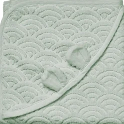 Cape de bain ours vert sauge (80 x 80 cm) Cape De Bain