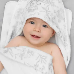 Outlet Cape de bain Toile de Jouy gris Cape De Bain