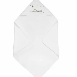 ANVIE Cape de bain étoile taupe personnalisable (80 x 80 cm)