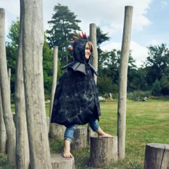 Outlet Cape de dragon noir (5-7 ans) Enfant Déguisement Enfant
