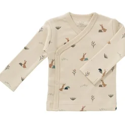 Fresk Cardigan croisé en coton bio Rabbit sandshell (6-12 mois : 67 à 74 cm)