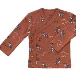 Discount Cardigan croisé en coton bio Deer amber brown (3-6 mois : 60 à 67 cm) Pyjama