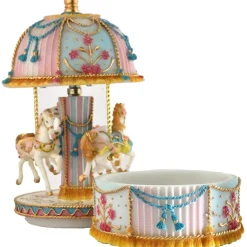 Hot Carrousel musical 3 chevaux Boîte À Musique