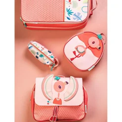 Lilliputiens Cartable A4 maternelle Anaïs le flamant rose