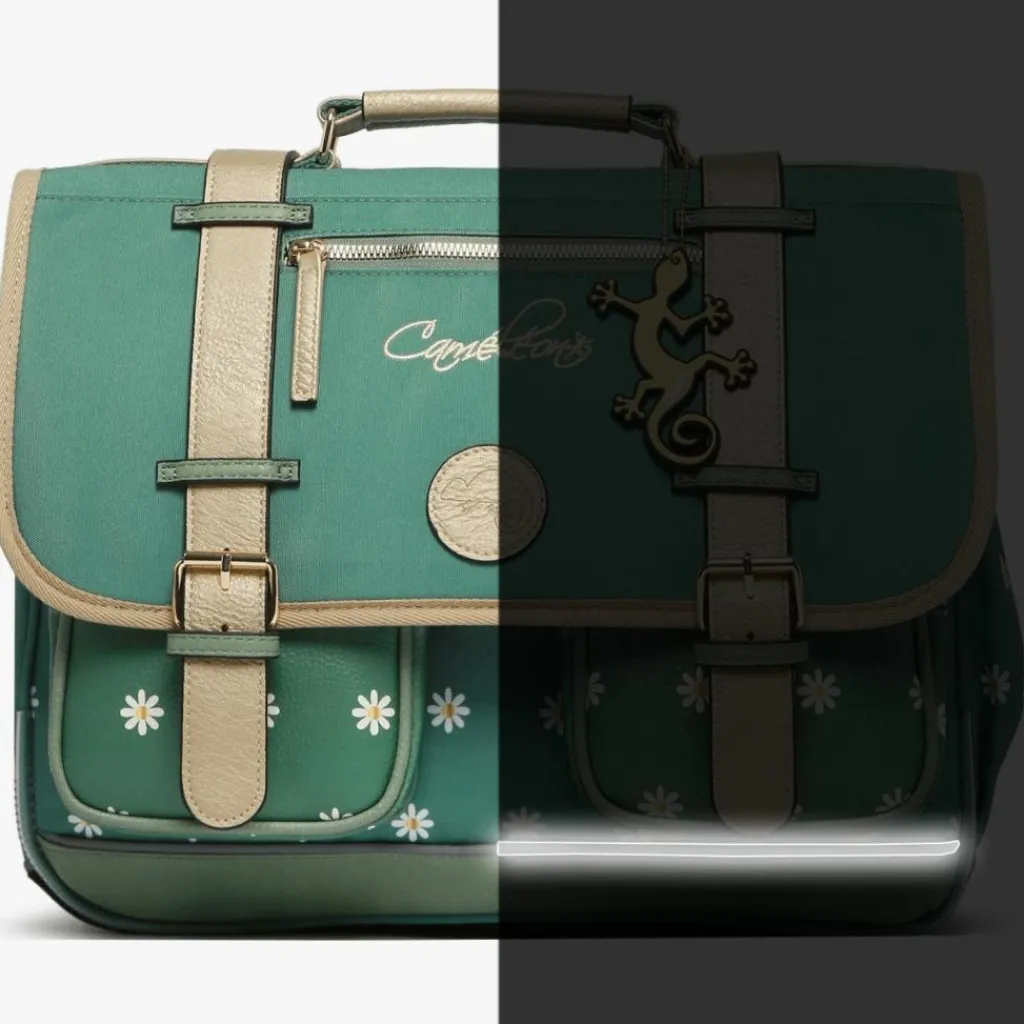 Caméléon Cartable A4 maternelle Green Marguerite (35 cm)
