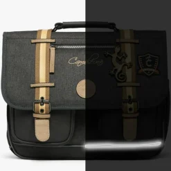 Caméléon Cartable A4 maternelle Grey Badges (35 cm)