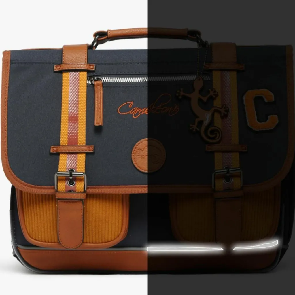 Caméléon Cartable A4 maternelle Mustard Badges (35 cm)