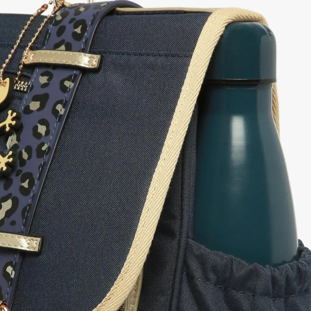 Caméléon Cartable A4 primaire Navy Gold Leopard (38 cm)