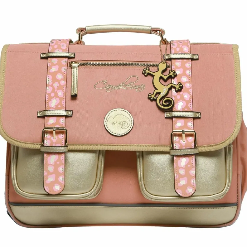 Caméléon Cartable A4 primaire Pink Gold Leopard (38 cm)