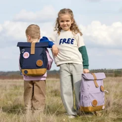 Cartable CP Rolltop Little Gang Mauve Enfant Sac À Dos Enfant