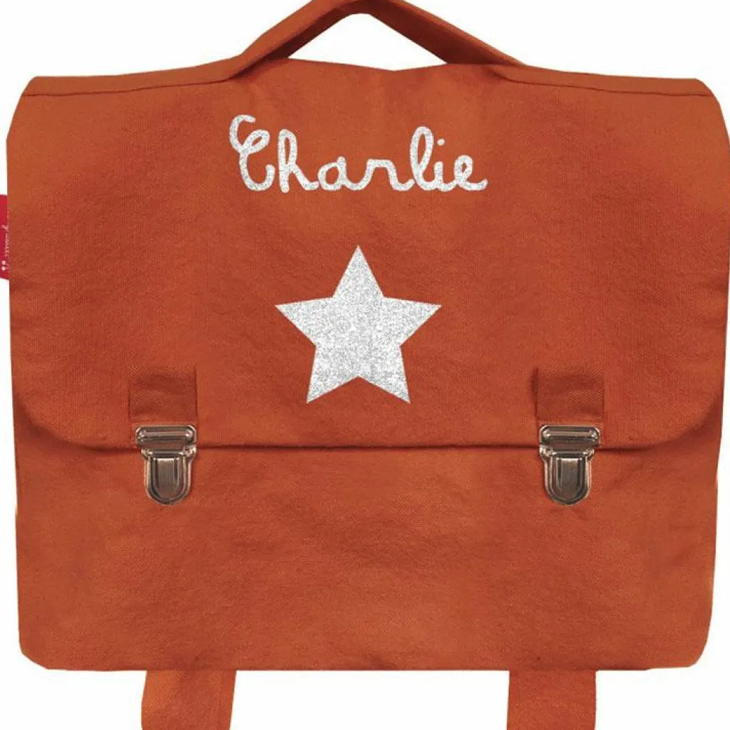 Les Griottes Cartable maternelle 33 cm terracotta (personnalisable)