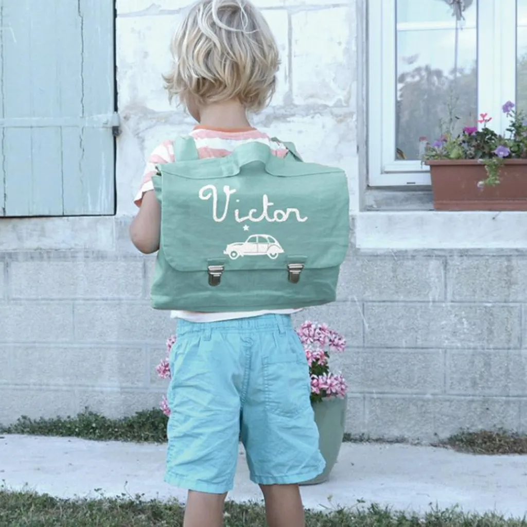 New Cartable maternelle 33 cm vert amande (personnalisable) Cartable Maternelle