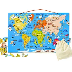 Discount Carte du monde magnétique Recto Verso Jeu Magnétique