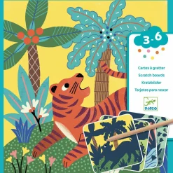 Cartes à gratter pour les petits Grosses bêtes Activités Manuelles