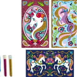 Outlet Cartes à pailleter Licornes Les ateliers du calme Activités Manuelles