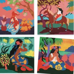 Djeco Cartes à peindre Inspired by Paul Gauguin