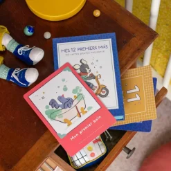 Clearance Cartes Mes 12 premiers mois Puce et Pilou Cartes Étapes De Bébé