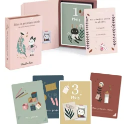 Moulin Roty Cartes étapes Mes 12 premiers mois Après la pluie (30 cartes)