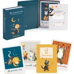 Discount Cartes étapes Mes 12 premiers mois Mes Moustaches (30 cartes) Cartes Étapes De Bébé