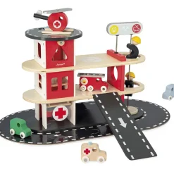 Sale Caserne de pompiers en bois Bolid Petites Voitures, Véhicules Et Circuits