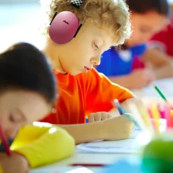 Alecto Casque anti bruit pour bébés et enfants rose