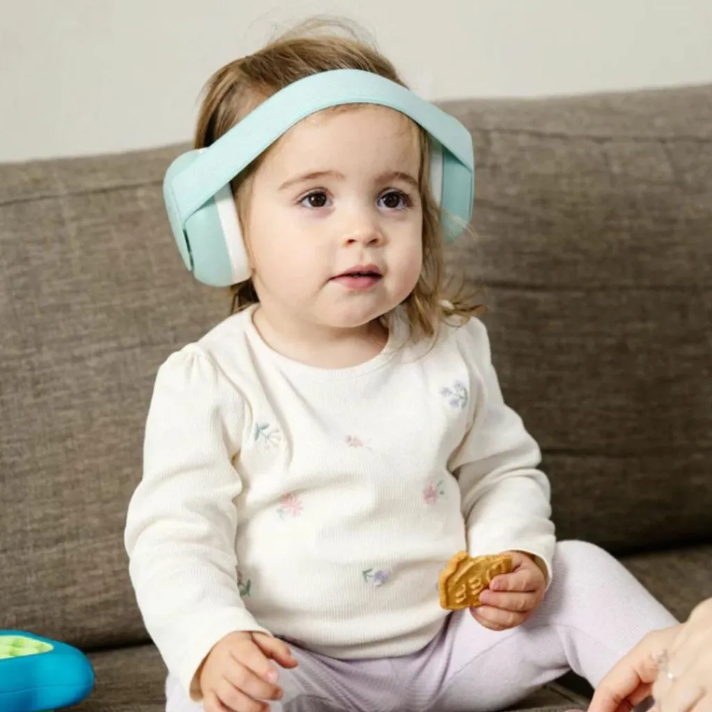 Alecto Casque anti-bruit pour bébés Blanc-Vert menthe