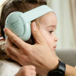 Alecto Casque anti-bruit pour bébés Blanc-Vert menthe