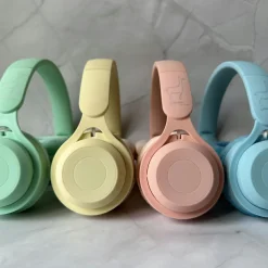 Lalarma Casque audio enfant sans fil Bleu Pastel