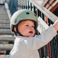 Enfant Scoot and ride Casque Green Lines XXS (45-51 cm)