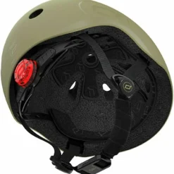 Enfant Scoot and ride Casque Olive S (51-55 cm)