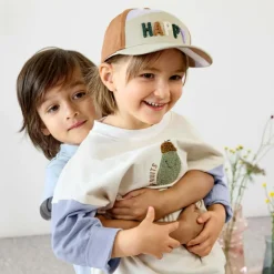 Sale Casquette visière courbée Happy kaki clair-caramel (1-2 ans) Chapeau / Casquette