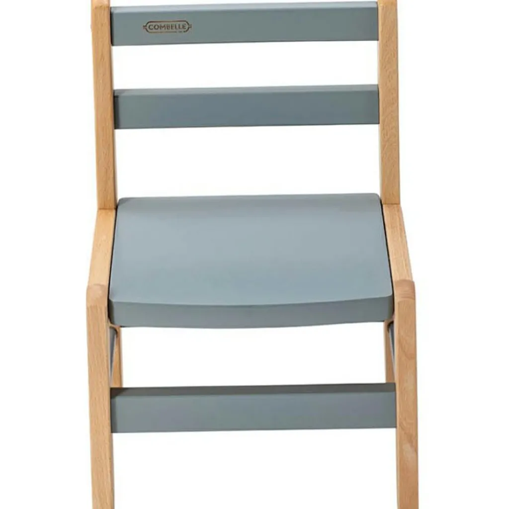 Sale Chaise basse en bois Louise hybride bleu gris Chaise