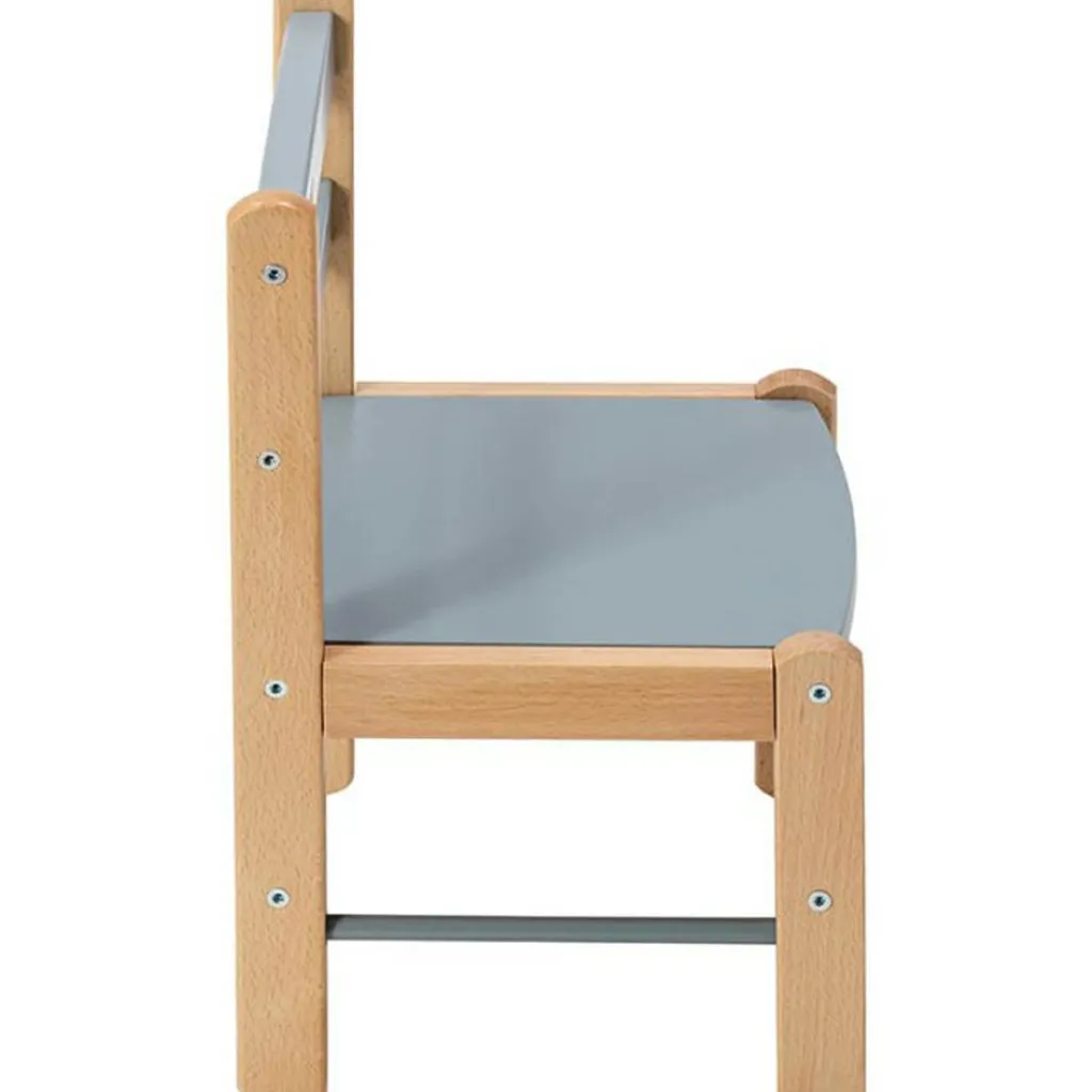 Sale Chaise basse en bois Louise hybride bleu gris Chaise