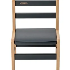 Clearance Chaise basse en bois Louise hybride anthracite Chaise