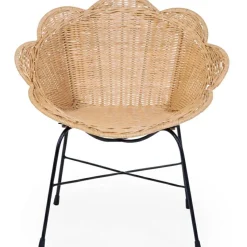 New Chaise enfant fleur en rotin Chaise