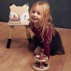 Tender Leaf Chaise enfant renard en bois