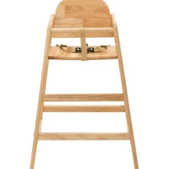 New Chaise haute empilable en bois Emma Naturel Chaise Haute