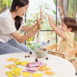 New Chaise haute empilable en bois Emma Naturel Chaise Haute