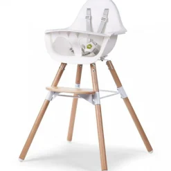 Online Chaise haute en bois naturel Evolu 2 blanc Chaise Haute
