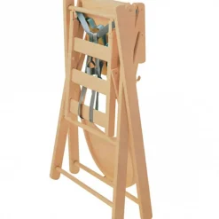 Combelle Chaise haute extra pliante en bois Sarah vernis naturel