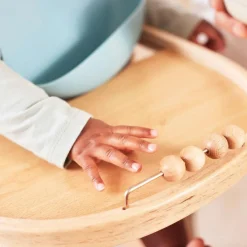 Combelle Chaise haute extra pliante en bois Sarah vernis naturel