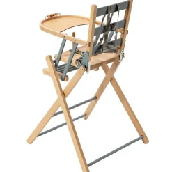 Combelle Chaise haute extra pliante Sarah hybride bleu gris