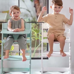 Geuther Chaise haute Syt évolutive avec tablette vert menthe